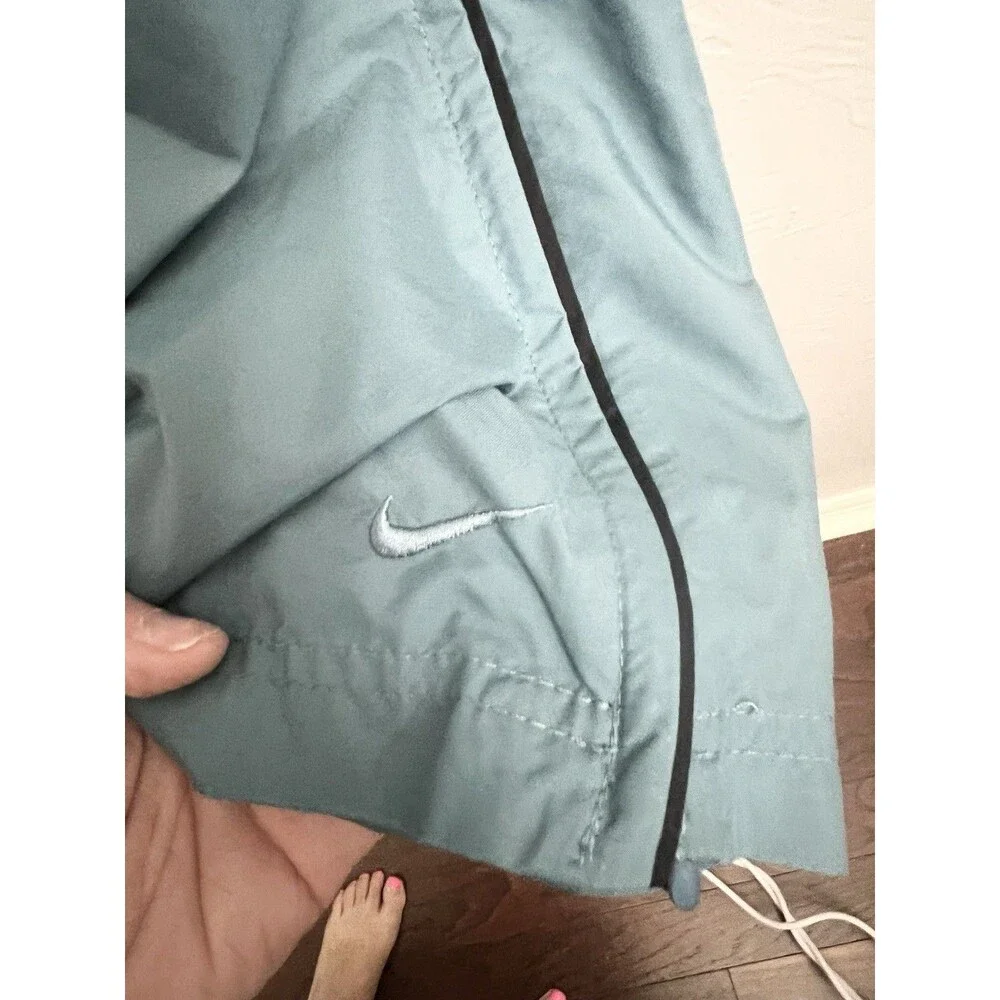 Vintage 90s Nike Wide Leg Baggy Lightweight Track Pants Size XL Blue Pockets